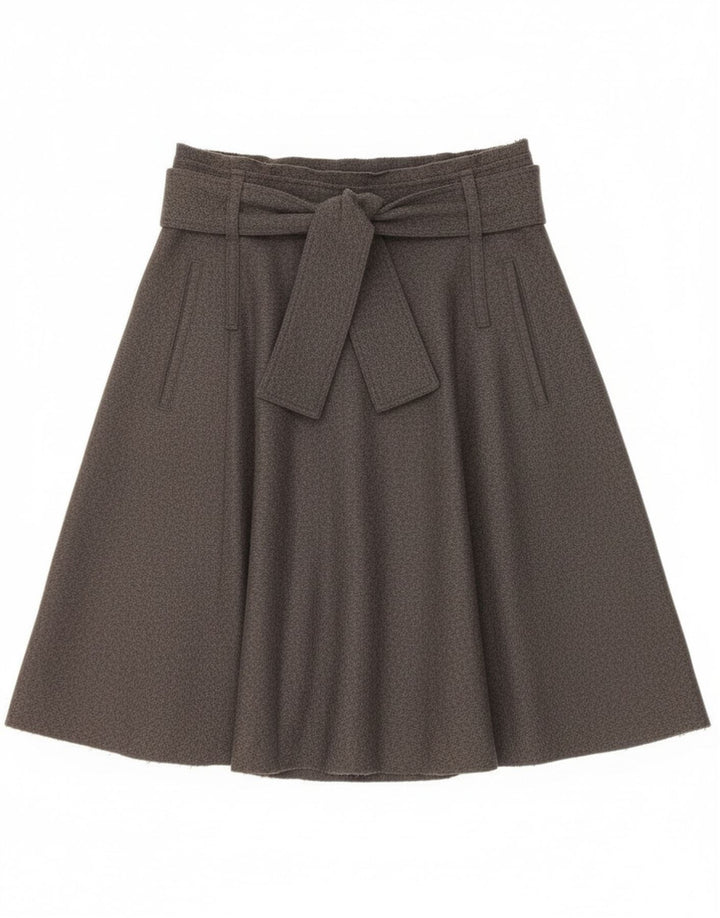 Henry Cottons Womens A-Line Skirt IT 42 Medium W28  Grey Wool