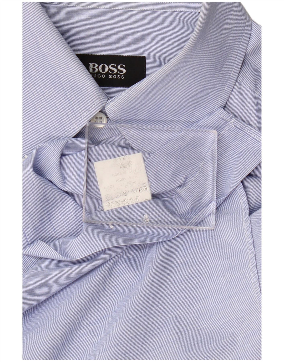Hugo Boss Mens Shirt Medium Blue Pinstripe Cotton