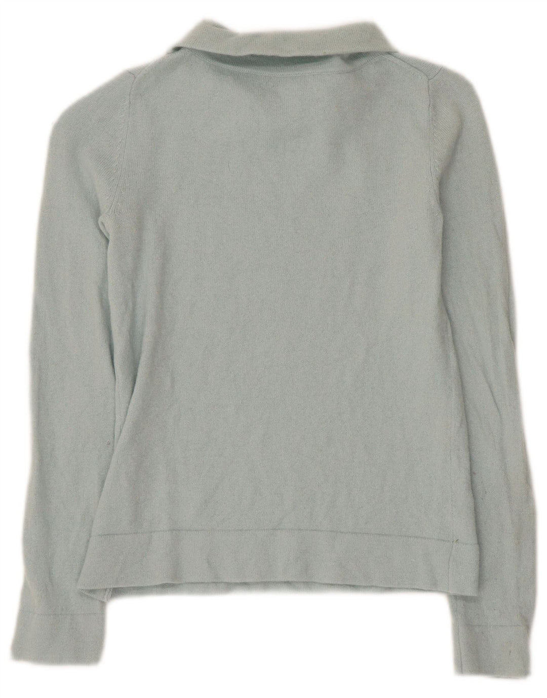 Hobbs Womens Crop Roll Neck Jumper Sweater UK 4 XS Blue Wool