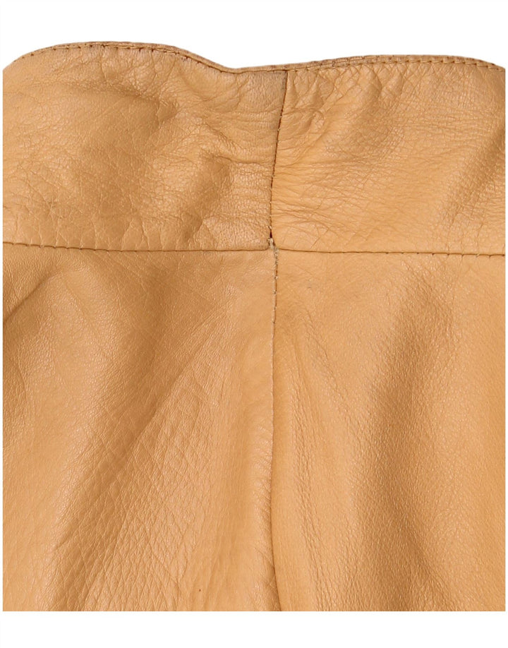 Essebi Mens Bomber Leather Jacket IT 56 3XL Beige Leather