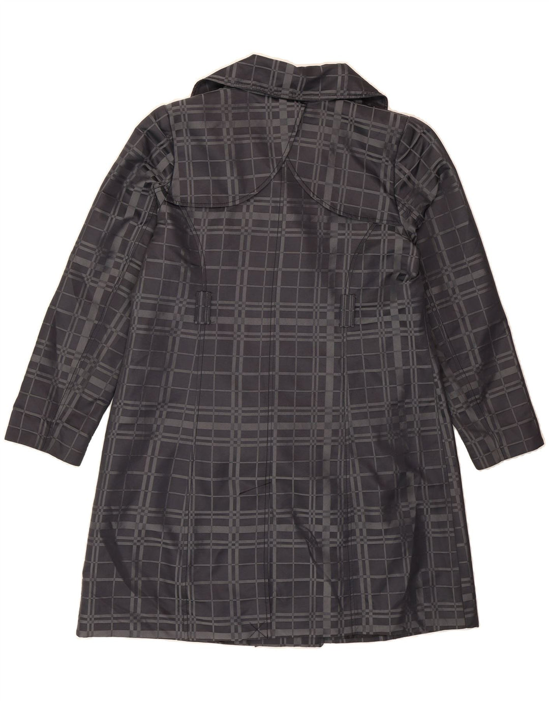 MOSSIMO Womens Overcoat UK 16 Large Grey Check Polyester Vintage Mossimo and Second-Hand Mossimo from Messina Hembry 