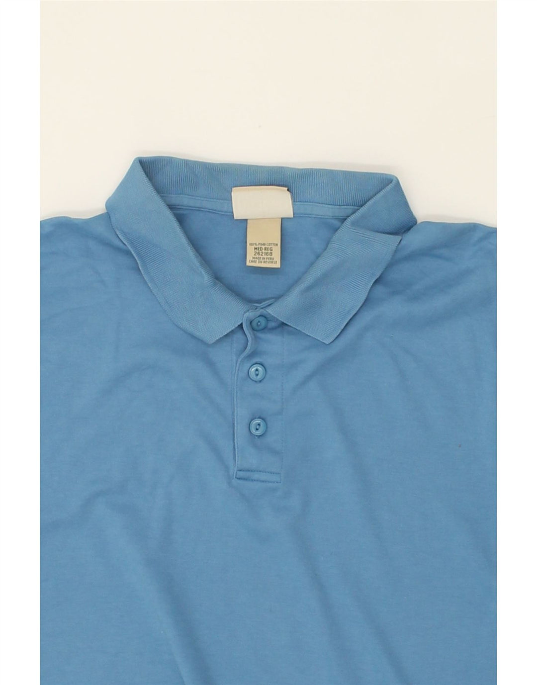 L.L.BEAN Mens Polo Shirt Medium Blue Cotton Vintage L.L.Bean and Second-Hand L.L.Bean from Messina Hembry 