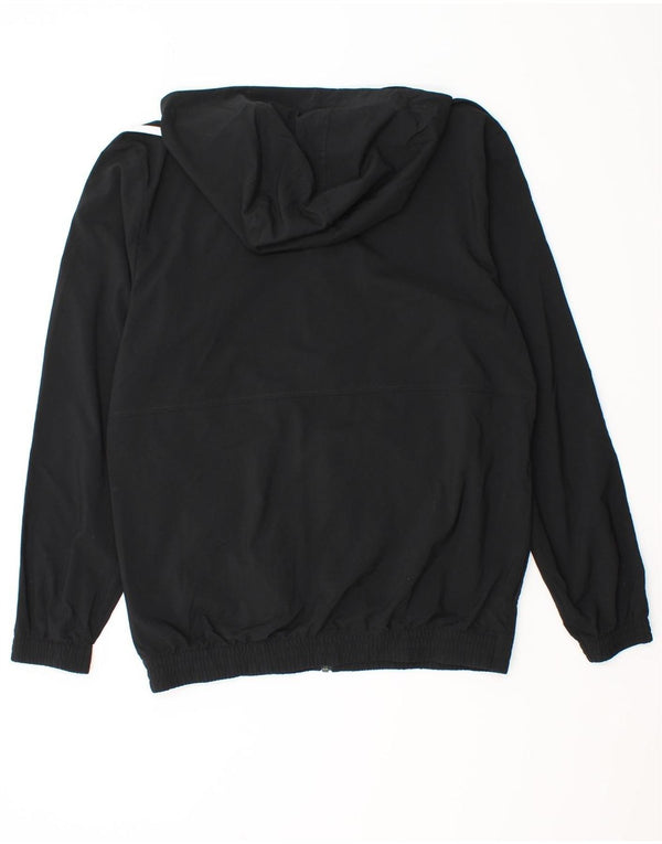 ADIDAS Mens Hooded Tracksuit Top Jacket Small Black Polyester