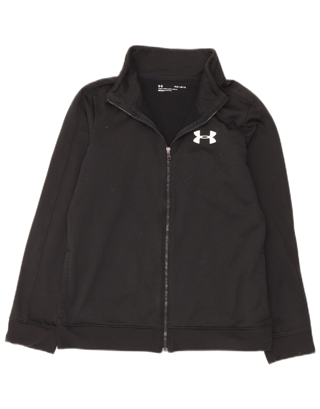 Under Armour Boys Tracksuit Top Jacket 11-12 Years Large Black Polyester