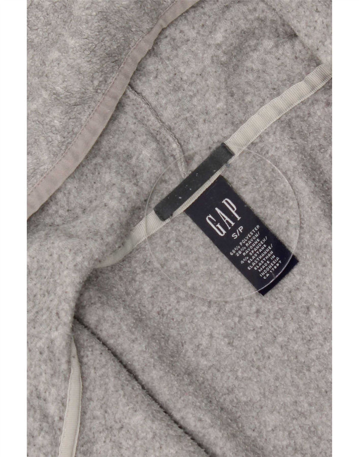 Gap Womens Hooded Oversized Fleece Jacket UK 10 Small Grey Polyester