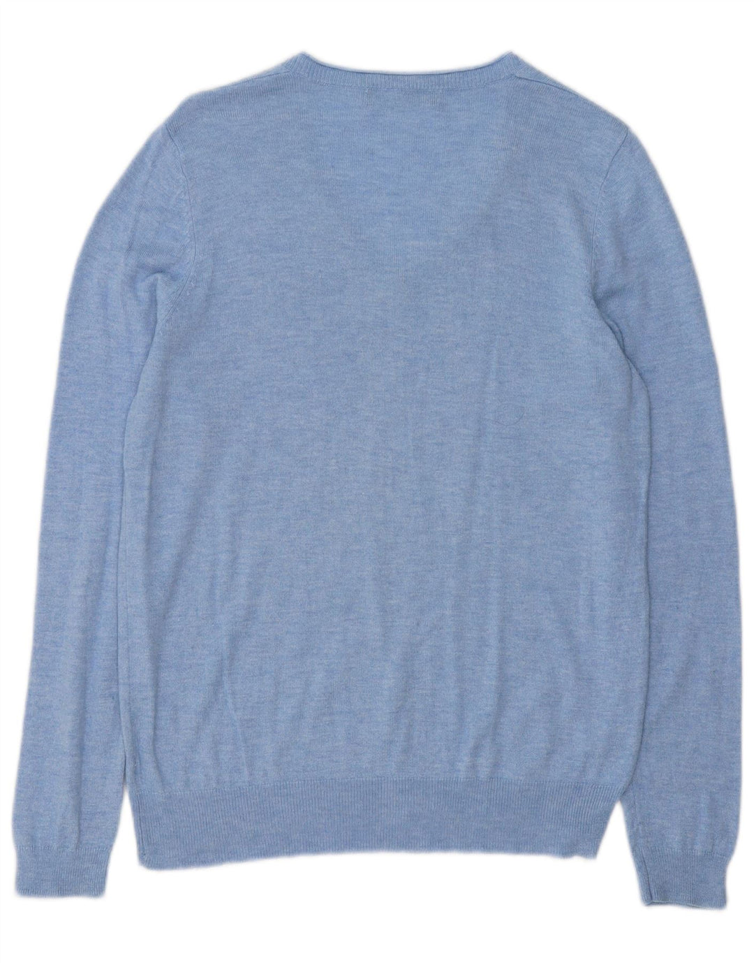 Marks & Spencer Womens V-Neck Jumper Sweater UK 14 Medium Blue