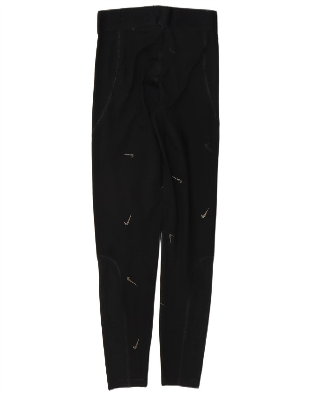 Nike Womens Graphic Leggings UK 10 Small Black Polyester