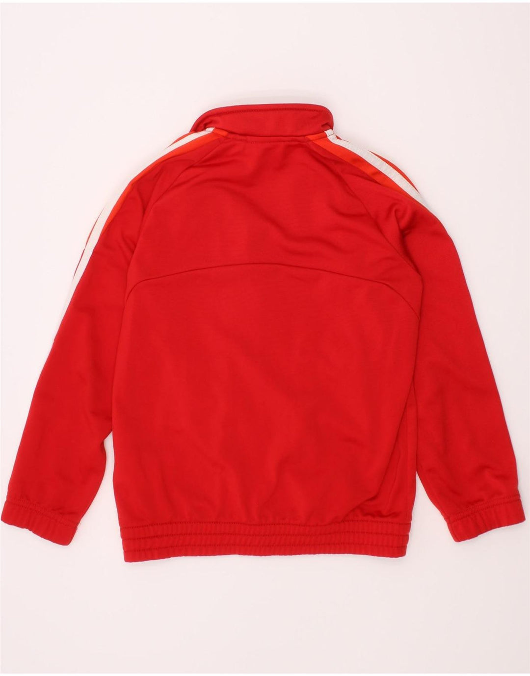 ADIDAS Girls Tracksuit Top Jacket 5-6 Years Red Polyester
