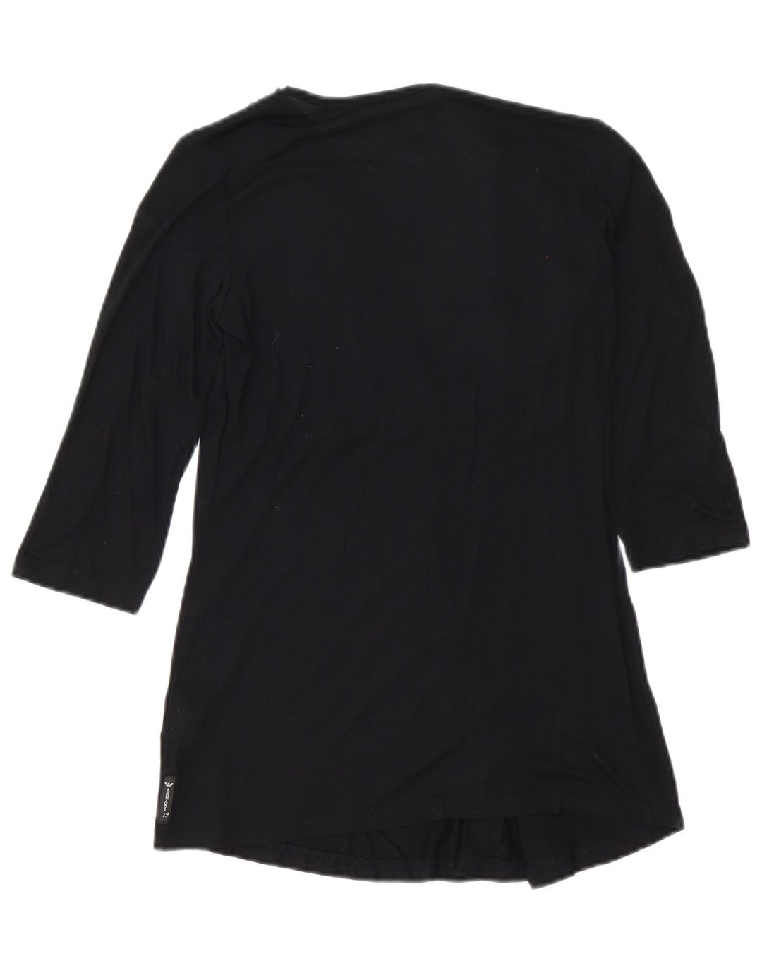 Armani Jeans Womens Top 3/4 Sleeve EU 38 Medium Black Viscose