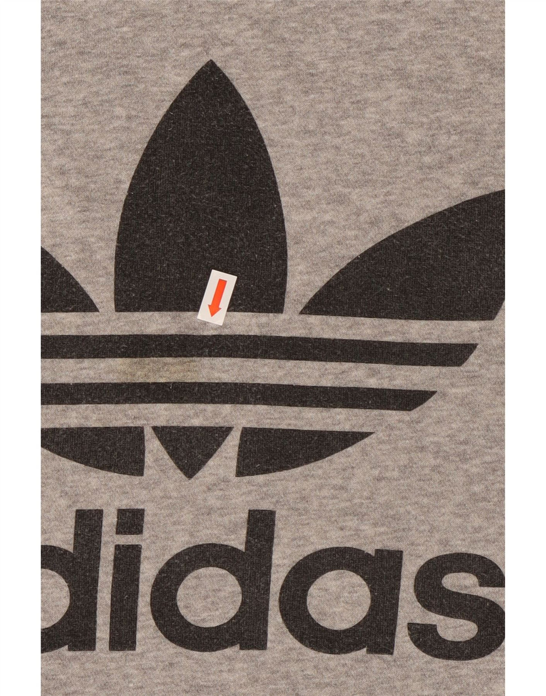 ADIDAS Mens Graphic Sweatshirt Jumper Large Grey Flecked Cotton