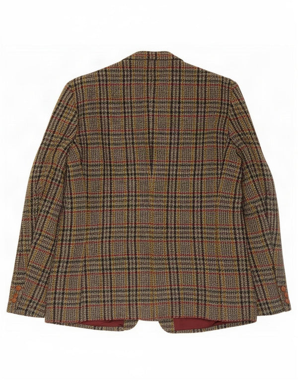 Al Duca D'Aosta Mens 2 Button Blazer Jacket IT 54 2XL Multicoloured Check