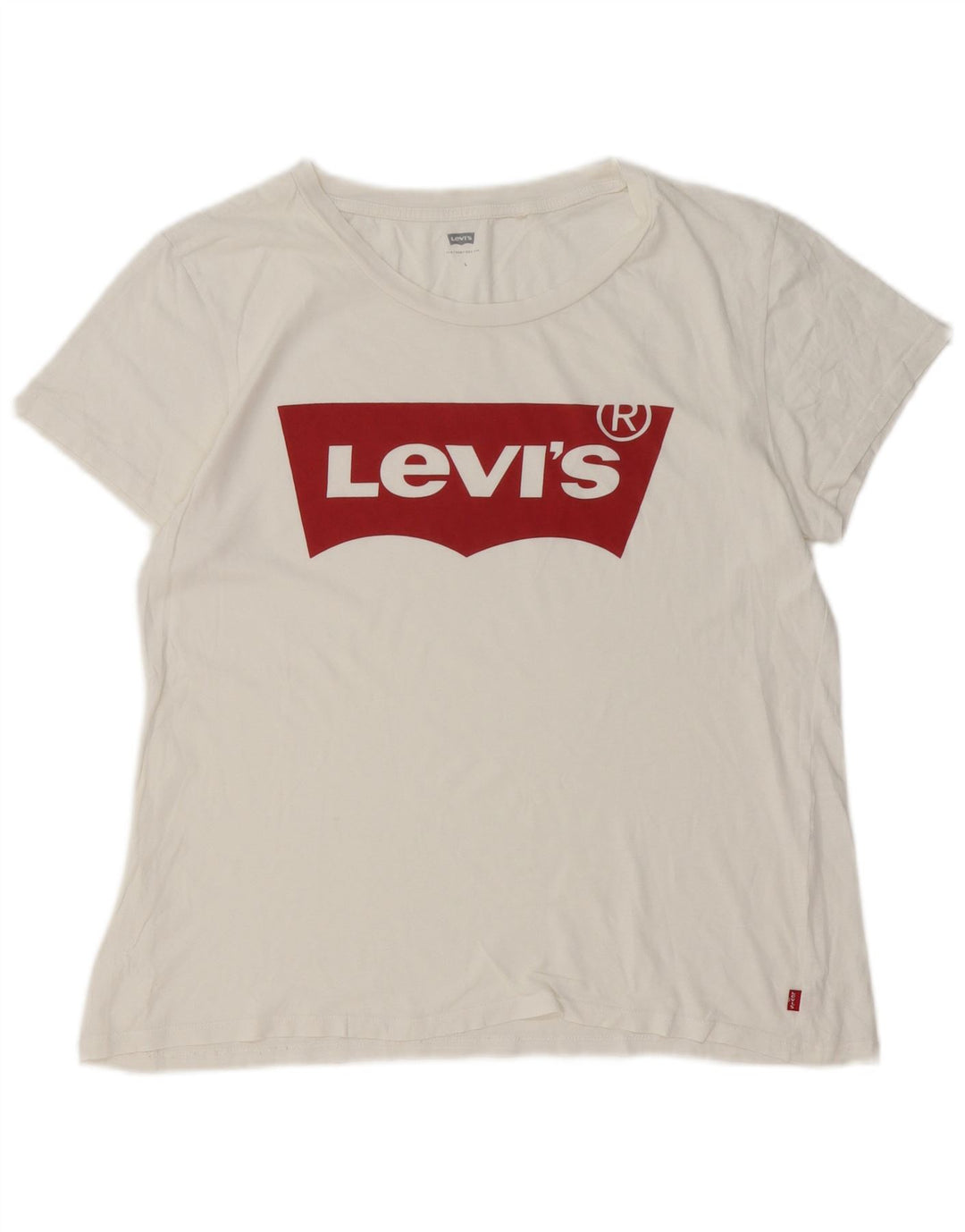 Levi's Womens Graphic T-Shirt Top UK 16 Large White