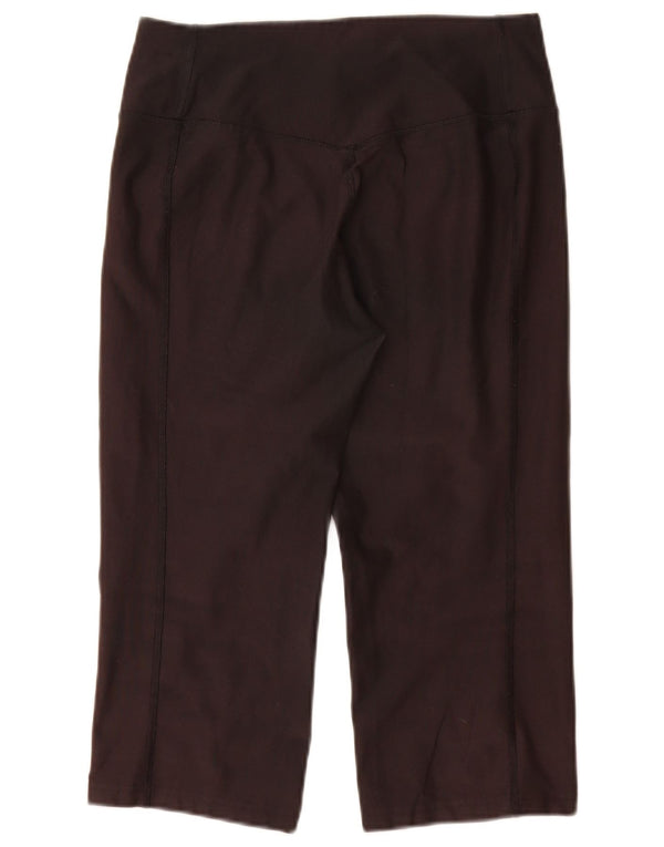 Nike Womens Dri Fit Capri Leggings UK 12 Medium  Black Polyester