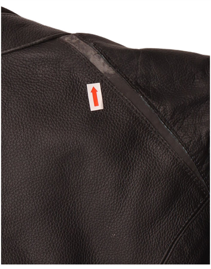 LEWIS Womens Leather Biker Jacket UK 18 XL  Black Leather