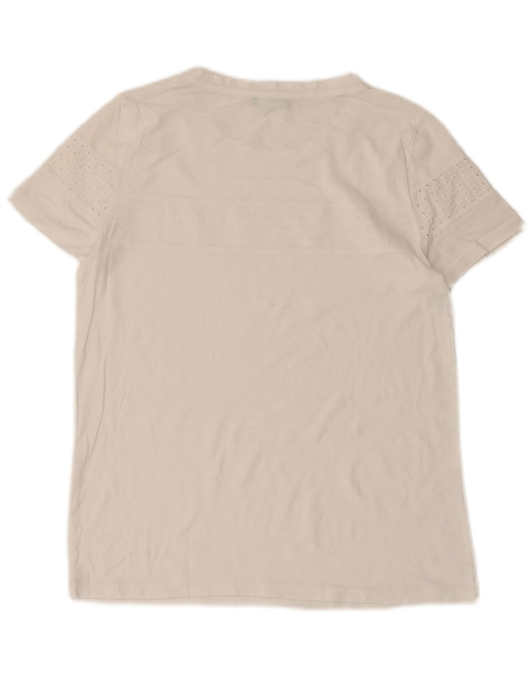 Benetton Womens T-Shirt Top UK 10 Small White