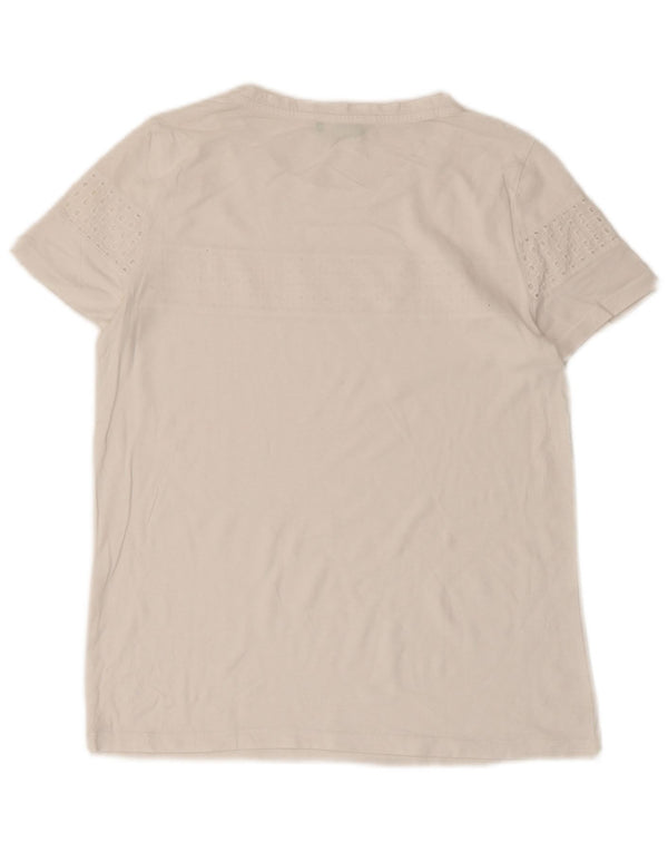Benetton Womens T-Shirt Top UK 10 Small White