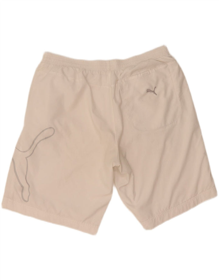 Puma Mens Graphic Sport Shorts XL  White Polyester