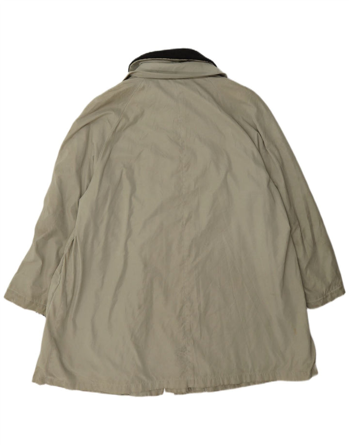 Allegri Womens Overcoat UK 14 Large Khaki Colourblock