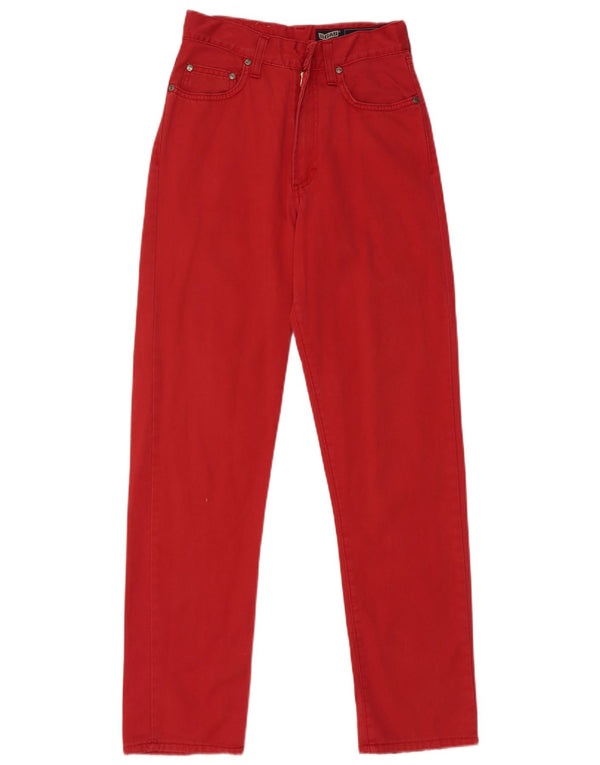 Gas Womens Straight Jeans W26 L29 Red Cotton