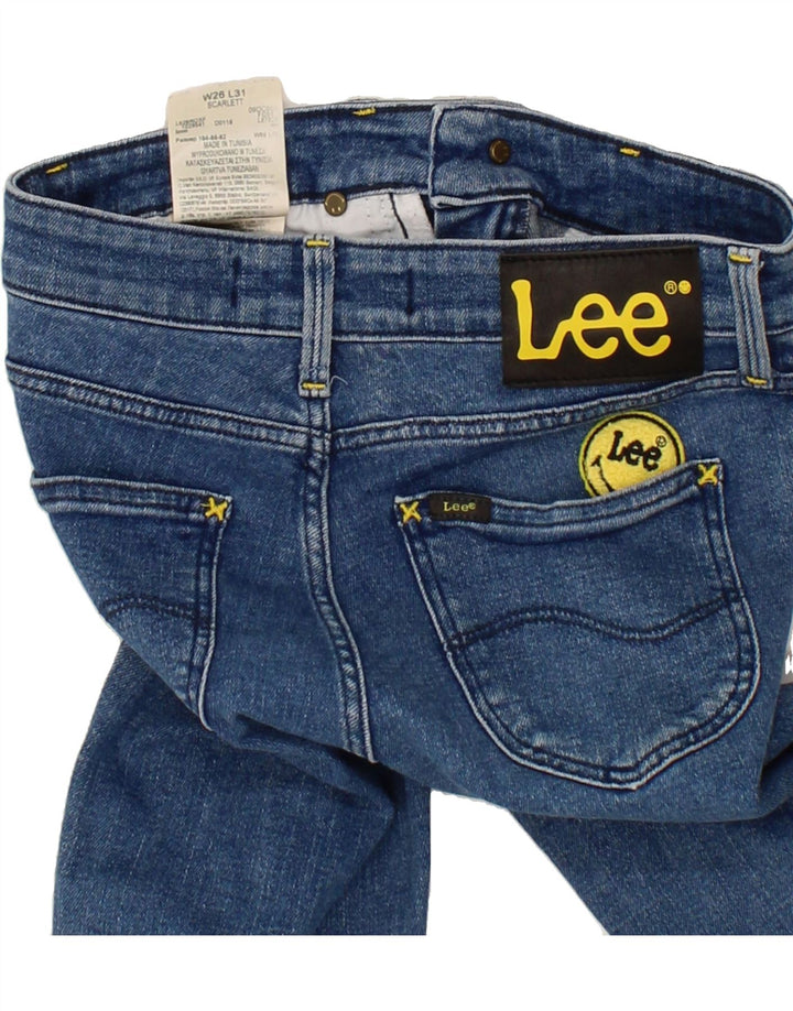 LEE Womens Smiley Skinny Jeans W26 L31 Blue Vintage Lee and Second-Hand Lee from Messina Hembry 
