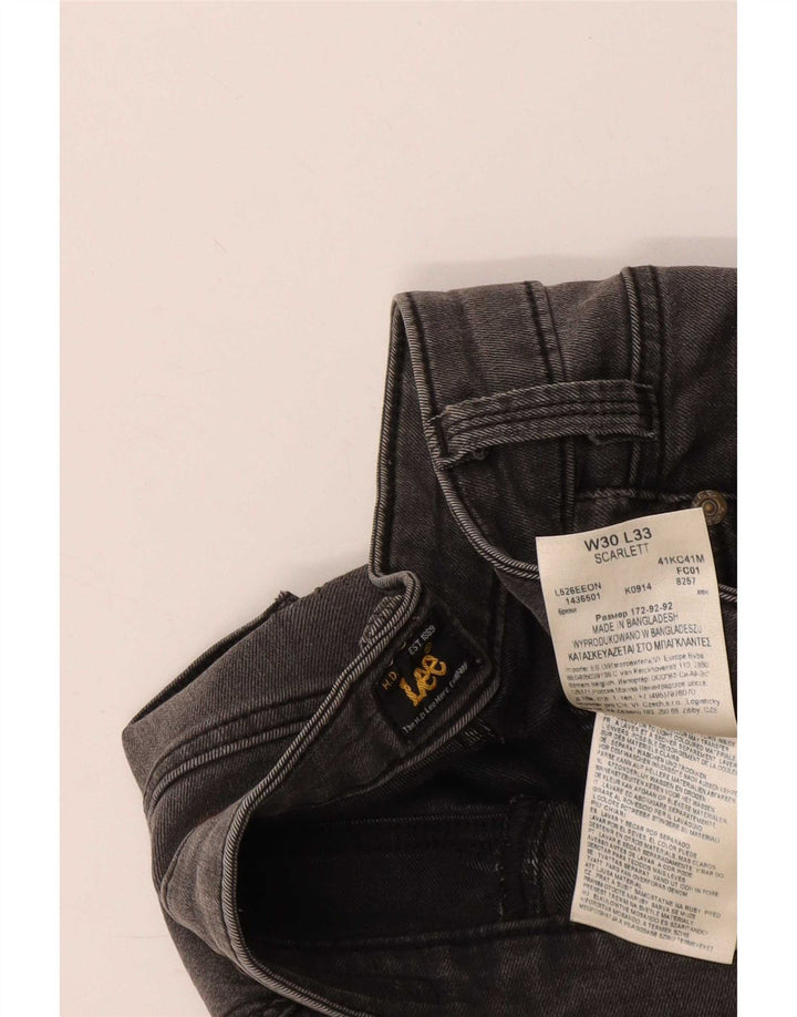 Lee Womens Skinny Jeans W30 L33 Grey Cotton