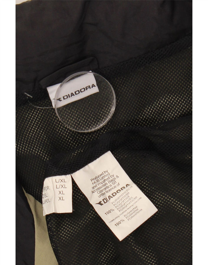 DIADORA Mens Rain Jacket UK 42 XL Khaki Polyamide