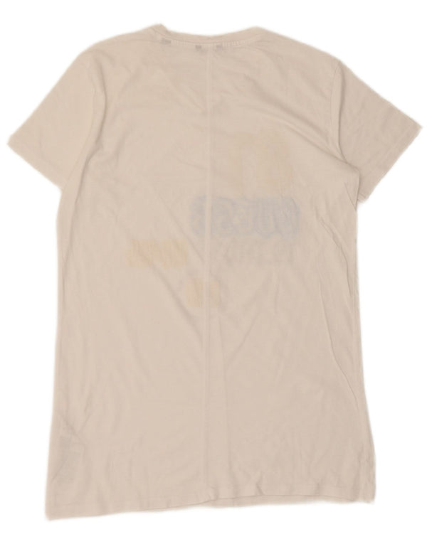 Guess Womens Graphic T-Shirt Top UK 16 Large White Cotton