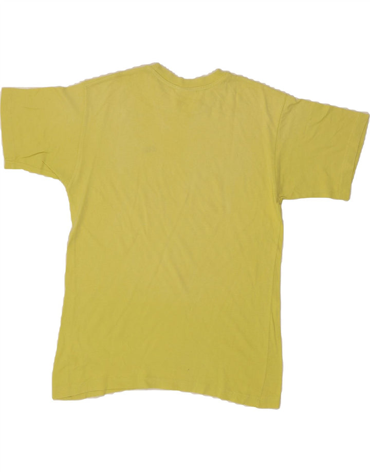 ASICS Mens T-Shirt Top Medium Yellow Cotton Vintage Asics and Second-Hand Asics from Messina Hembry 