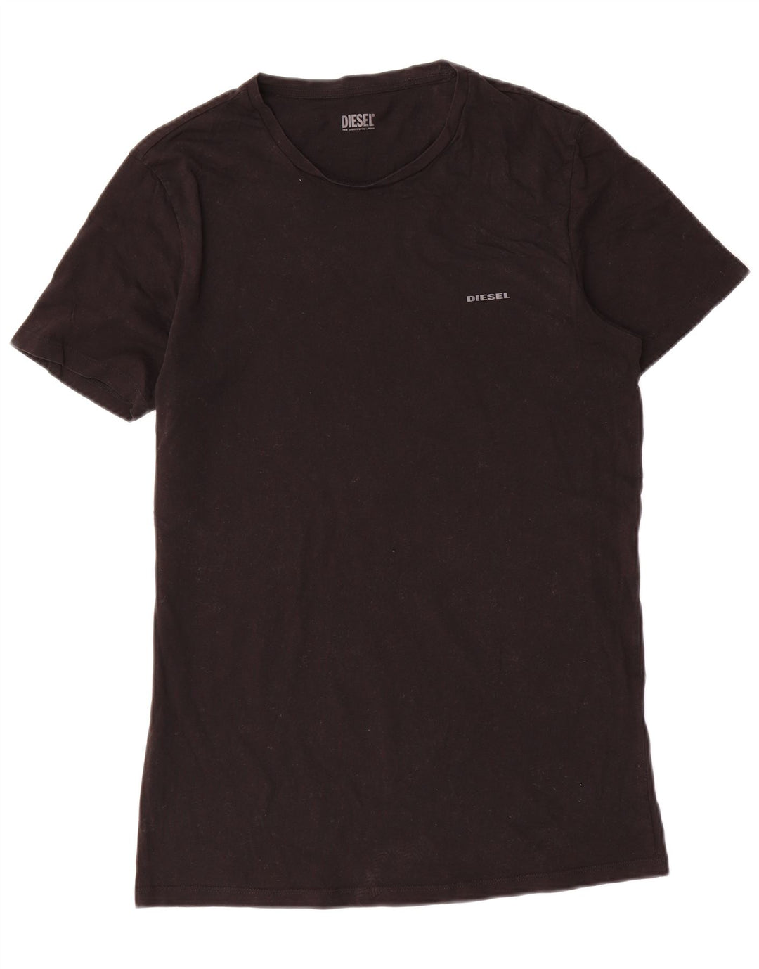 Diesel Mens T-Shirt Top Large Black Cotton