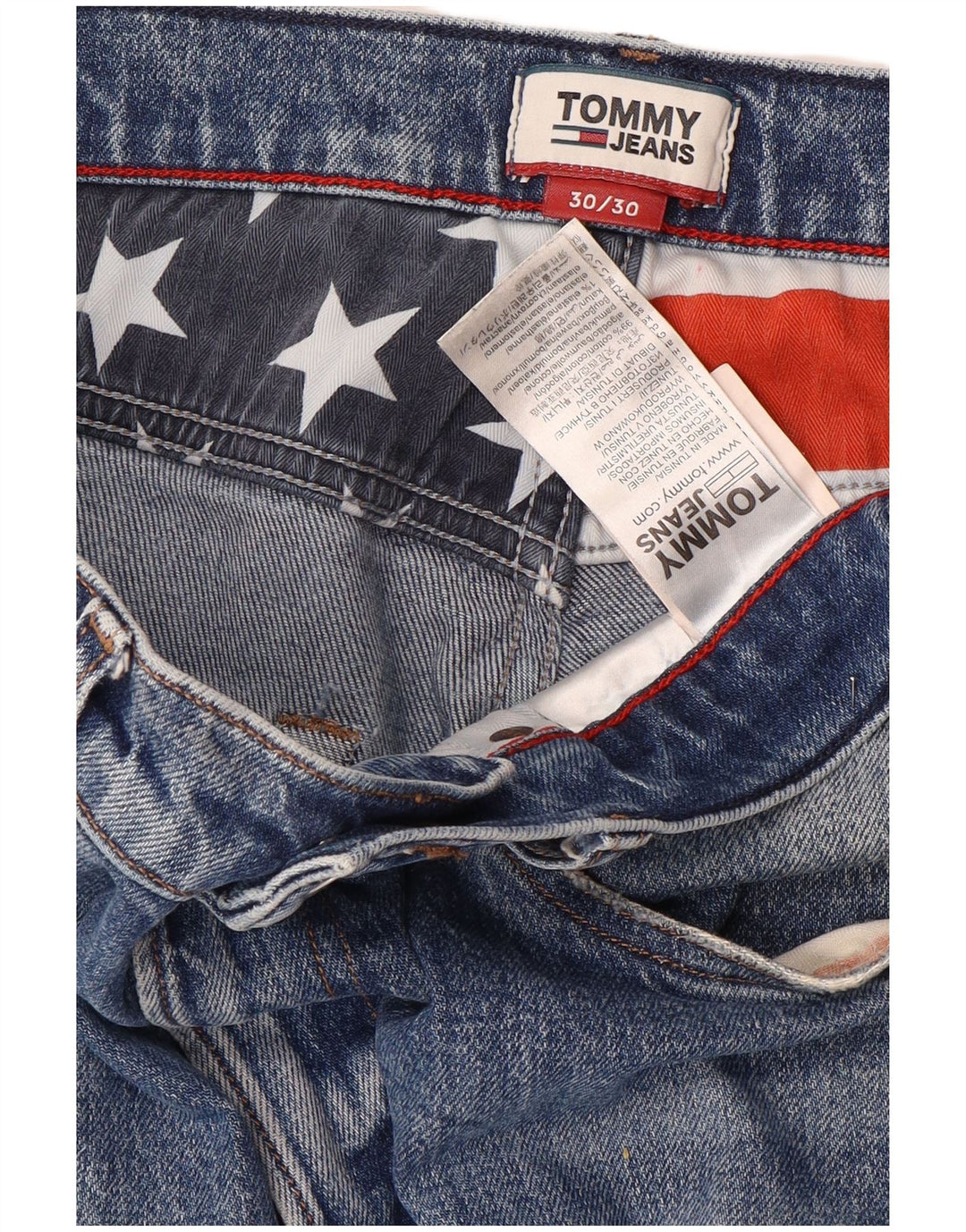 Tommy Hilfiger Mens Modern Tapered Jeans W30 L30 Blue Cotton