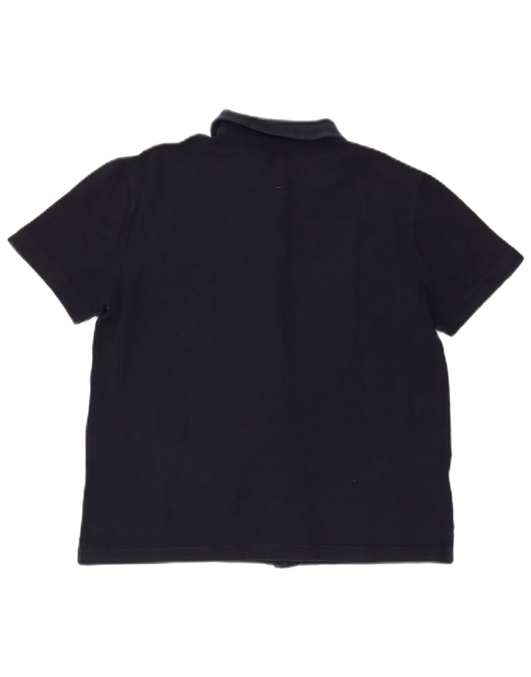 FRED PERRY Womens Short Sleeve Shirt UK 18 XL Navy Blue Cotton