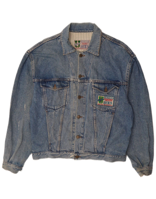 UNIFORM Mens Denim Jacket UK 38 Medium Blue