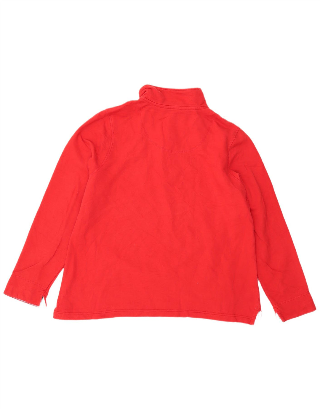 CREW CLOTHING Womens Oversized Zip Neck Sweatshirt Jumper UK 18 XL Red
