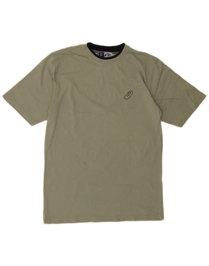 Asics Mens T-Shirt Top Large Green Cotton