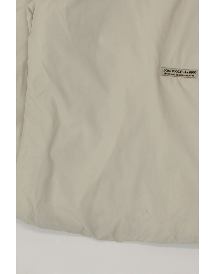 KAPPA Womens Windbreaker Jacket UK 14 Medium Off White Polyester Vintage Kappa and Second-Hand Kappa from Messina Hembry 