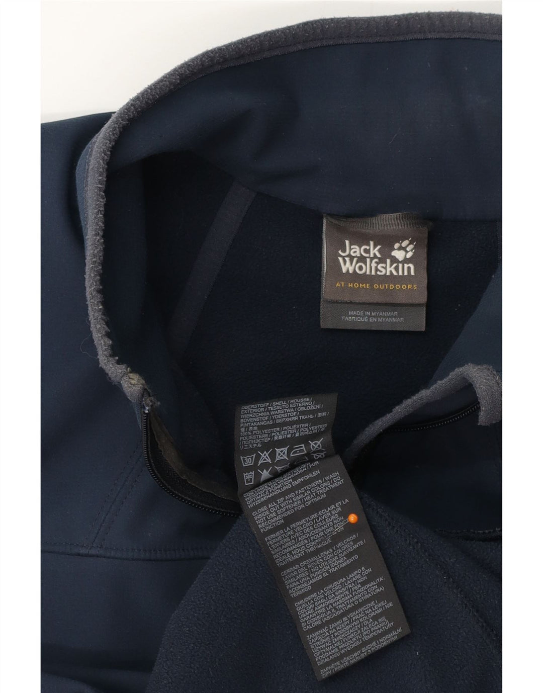 JACK WOLFSKIN Mens Tracksuit Top Jacket UK 36/38 Small Navy Blue Polyester