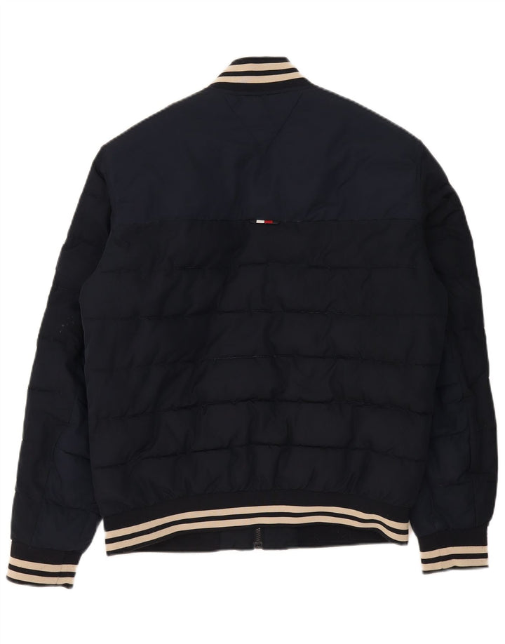 Tommy Hilfiger Mens Padded Jacket UK 38 Medium Navy Blue Polyester