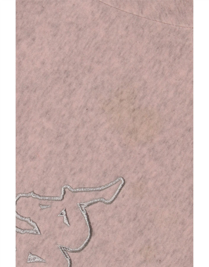 KAPPA Womens Oversized Graphic Hoodie Jumper UK 10 Small Pink Colourblock