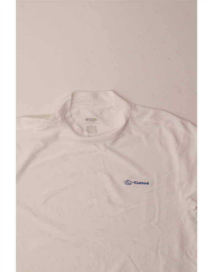 IZOD Mens T-Shirt Top Large White Polyester Vintage Izod and Second-Hand Izod from Messina Hembry 