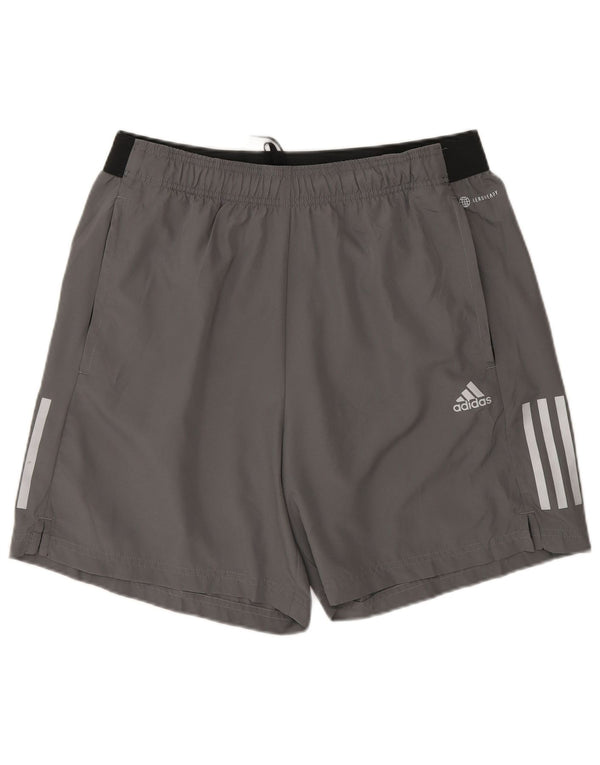 Adidas Mens Aeroready Sport Shorts Large Grey Colourblock Polyester