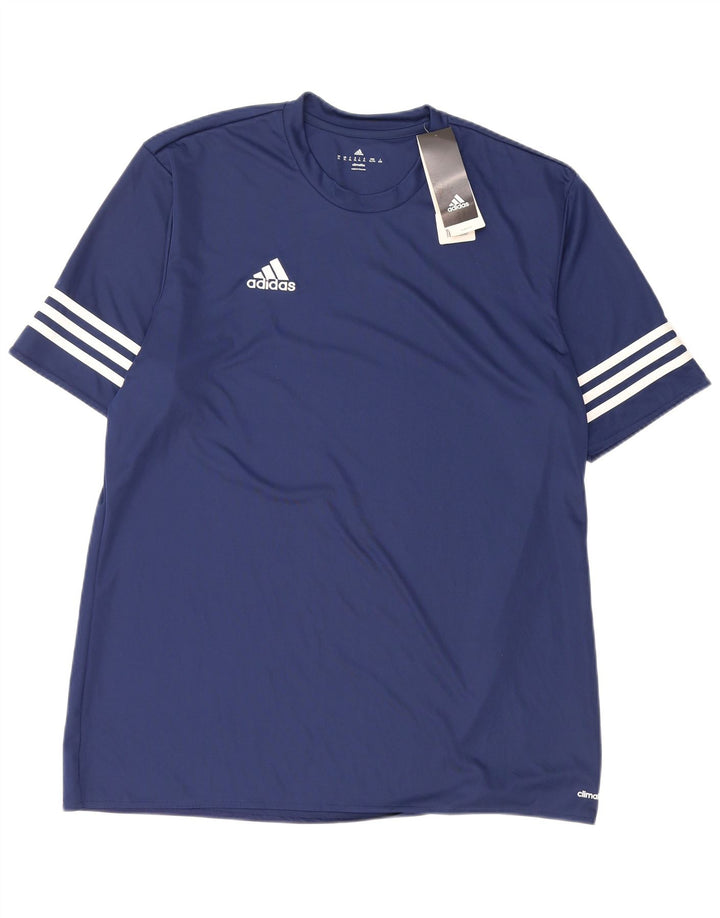 Adidas Mens Climalite T-Shirt Top XL Navy Blue Polyester