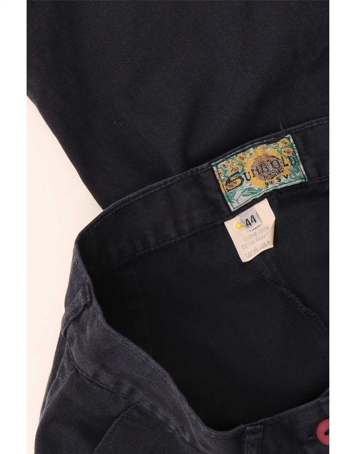 Vintage Womens Bermuda Cargo Shorts IT 44 Medium W28 Navy Blue Cotton