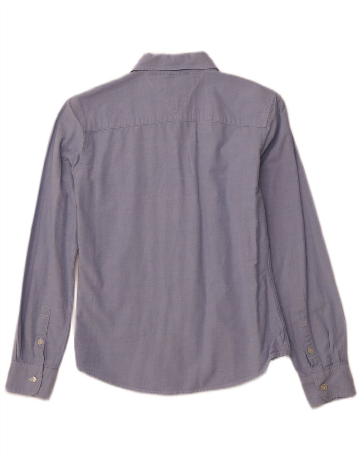 TOMMY HILFIGER Womens Shirt UK 10 Small Blue Cotton