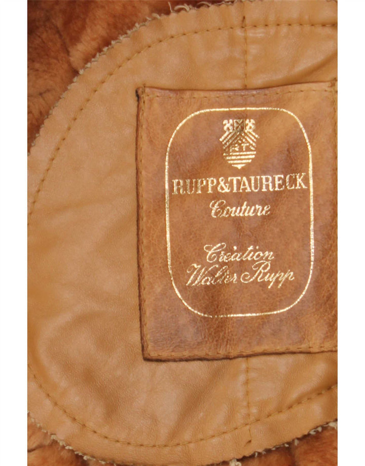 Rupp & Taureck Couture Womens Shearling Jacket UK 14 Medium Brown