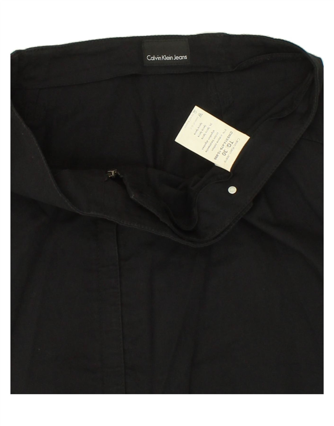 CALVIN KLEIN Womens Pencil Skirt W30 Medium Black Cotton Vintage Calvin Klein and Second-Hand Calvin Klein from Messina Hembry 