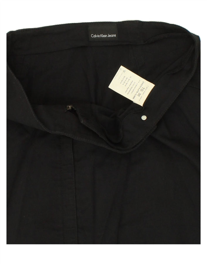 CALVIN KLEIN Womens Pencil Skirt W30 Medium Black Cotton Vintage Calvin Klein and Second-Hand Calvin Klein from Messina Hembry 
