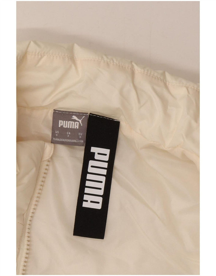 Puma Womens Padded Gilet UK 10 Small Off White Polyester