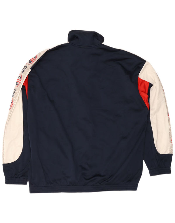 Campagnolo Mens Tracksuit Top Jacket UK 44 XL Navy Blue Colourblock Sports
