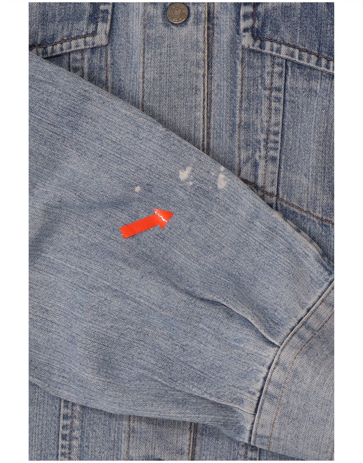 CASUCCI Womens Denim Shirt UK 18 XL Blue Cotton