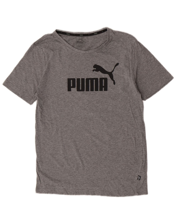 Puma Mens Graphic T-Shirt Top Small Grey Cotton